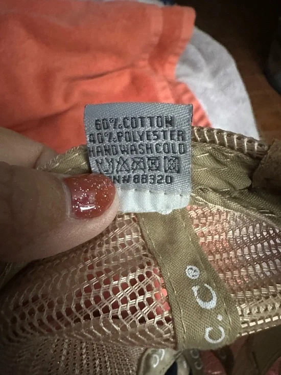 C.C Beige and Navy Mesh Baseball Cap - Picture 4 of 5